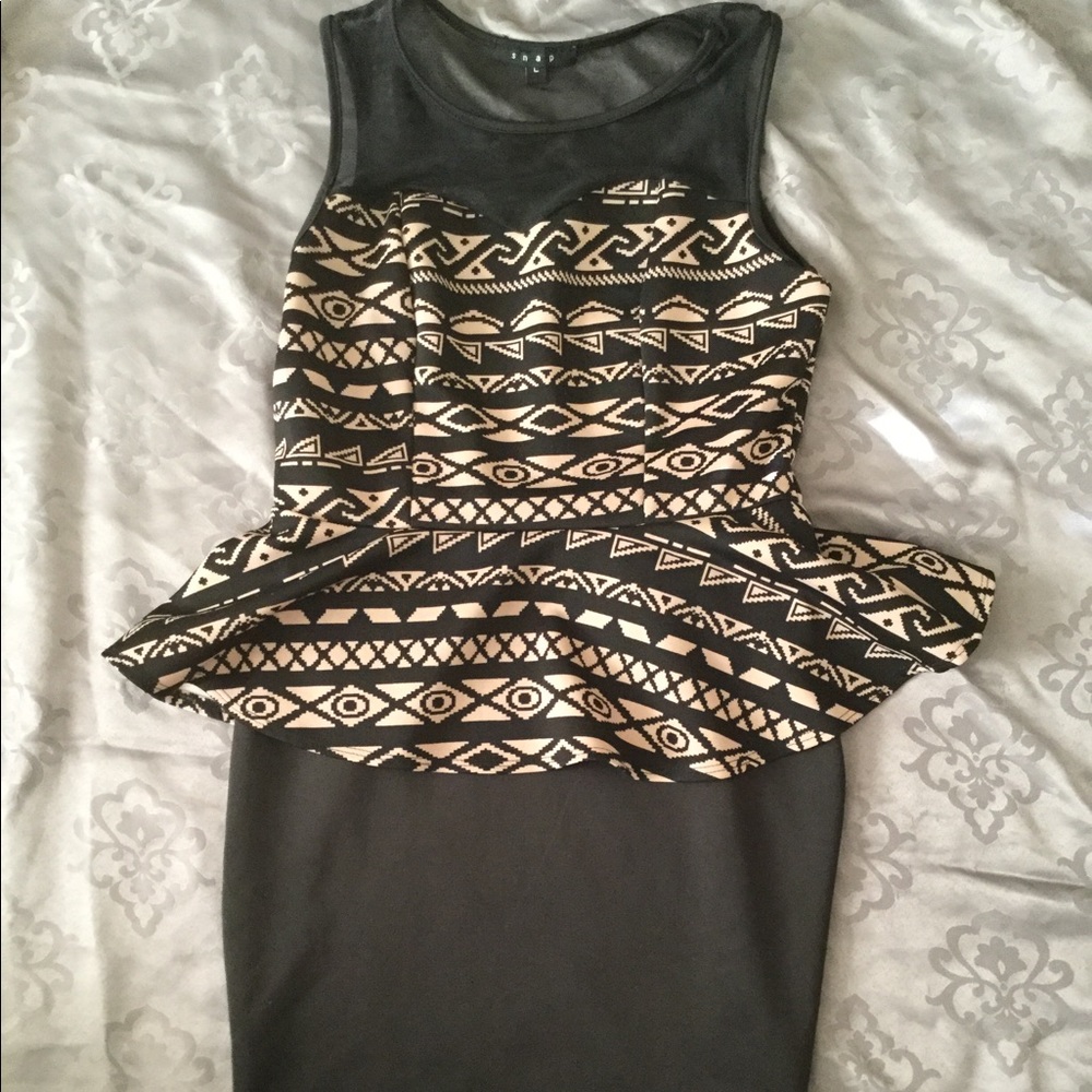 Tribal dress. Beautiful peplum dress. Very sexy.♥️
